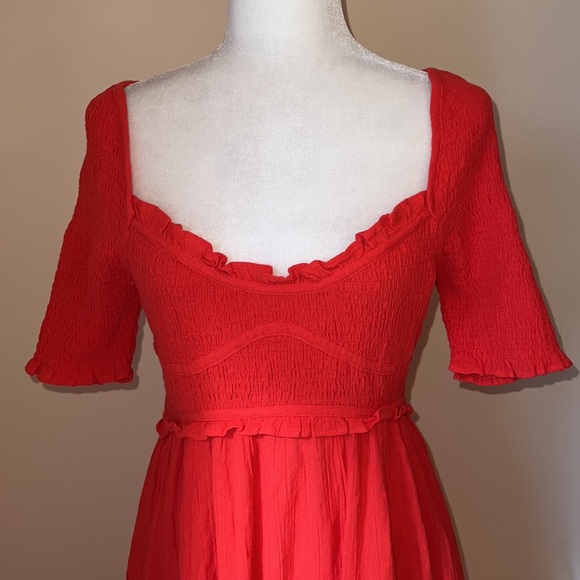 Free People Sunshine Season Midi Dress Red - Picture 6 of 16